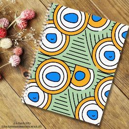 Tibetaanse abstracte kunst in het patroon saliegro notitieboek