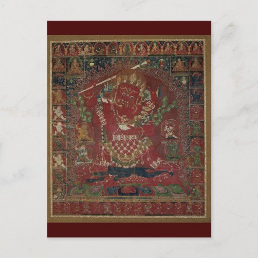 Tibetaanse boeddhist Rakta Yamari Deity Briefkaart (Voorkant)