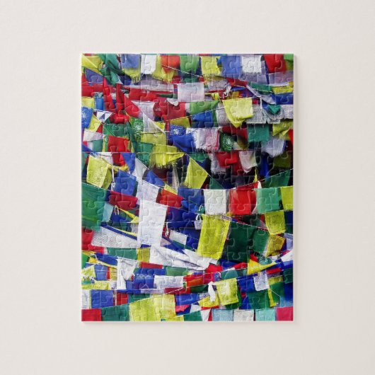 Tibetaanse boeddhistische gebedsvlaggen legpuzzel (Verticaal)