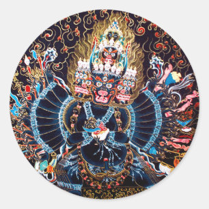 Tibetaanse boeddhistische kunst (Chemckok Heruka) Ronde Sticker