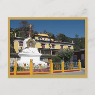 Tibetaanse Boeddhistische Stoepa Tempel Tashi Jong Briefkaart