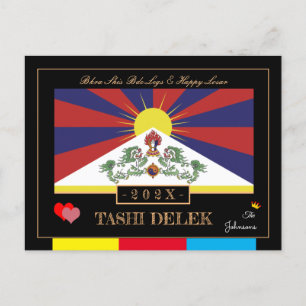 Tibetaanse Losar & Tashi Delek - Nieuwjaar/vlag Ti Briefkaart