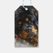 Tibetaanse Mastiff Hond Kerstfeest Cadeaulabel (Achterkant)