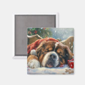 Tibetaanse Mastiff Hond Kerstfeest Magneet (Voorkant / Achterkant)