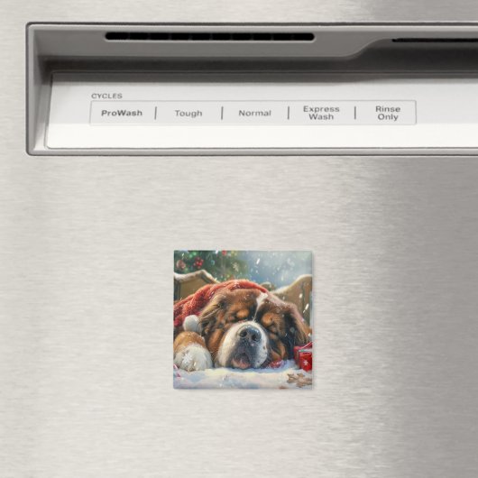 Tibetaanse Mastiff Hond Kerstfeest Magneet (Insitu (Vaatwasser))