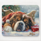 Tibetaanse Mastiff Hond Kerstfeest Muismat (Voorkant)