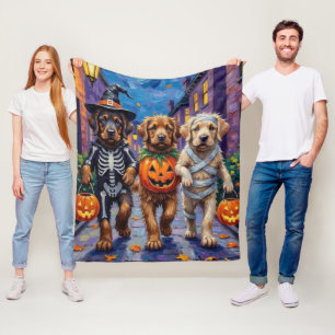 Tibetaanse Mastiff Honden in Halloween Kostuums Fleece Deken
