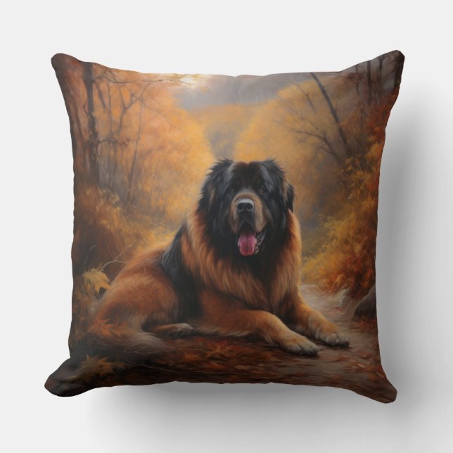 Tibetaanse mastiff in herfst laat Herfst inspirere Kussen (Voorkant)