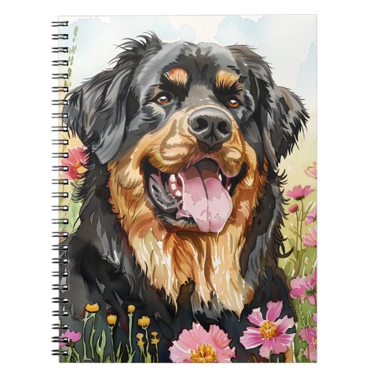 Tibetaanse Mastiff Journal Waterverf Dog Gift Notitieboek (Voorkant)