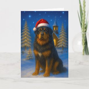 Tibetaanse Mastiff Kerstkaart Feestdagen Kaart