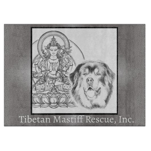 Tibetaanse Mastiff Rescue Logo Snijplank (Voorkant)