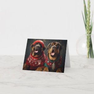 Tibetaanse Mastiffs Kerstmis Kaart