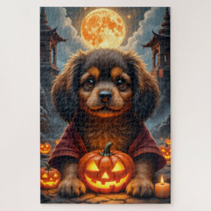 Tibetaanse Spaniel Geheime Tempel Halloween Portre Legpuzzel