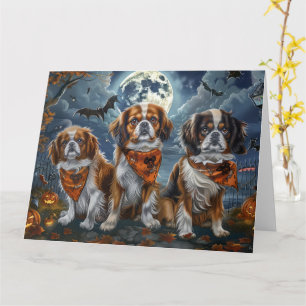 Tibetaanse Spaniel Halloween Spooky Kaart