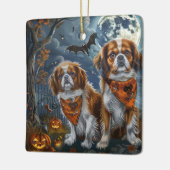 Tibetaanse Spaniel Halloween Spooky Keramisch Ornament (Links)