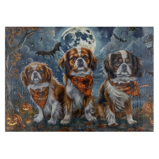 Tibetaanse Spaniel Halloween Spooky Snijplank (Voorkant)