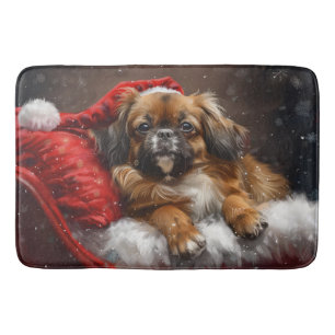 Tibetaanse Spaniel Hond Kerst Mis Badmat