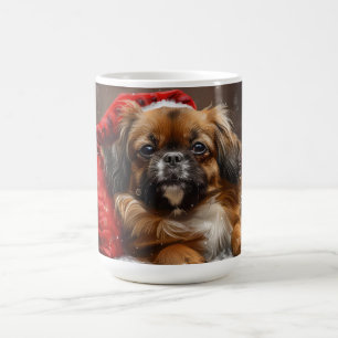 Tibetaanse Spaniel Hond Kerstmis Feestelijk Koffiemok