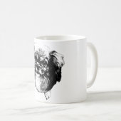 Tibetaanse Spaniel Hondenmok - Inktstijl Portret Koffiemok (Voorkant rechts)