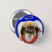 Tibetaanse Spaniel Ronde Button 5,7 Cm (Voorkant /achterkant)