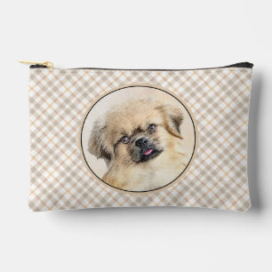 Tibetaanse Spaniel Schilderij Cream en White Dog A Etui