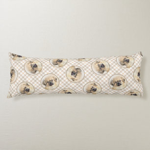 Tibetaanse Spaniel Schilderij Cream en White Dog A Lichaamskussen