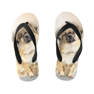 Tibetaanse Spaniel Schilderij - Mooie Originele Ho Kinder Teenslippers