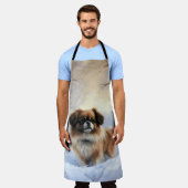 Tibetaanse Spanjaard liet het sneeuwen Kerstmis Schort (Gedragen)