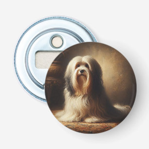 Tibetaanse Terriër Button Flesopener