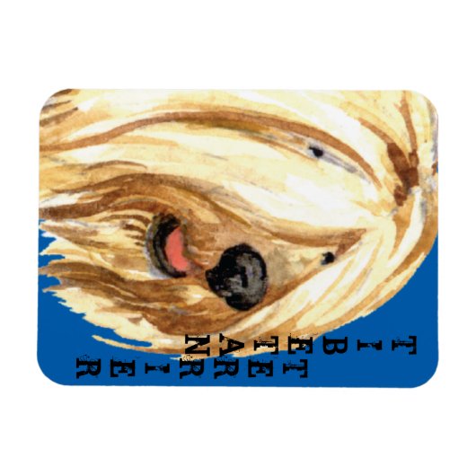 Tibetaanse Terrier Color Block Magneet (Horizontaal)
