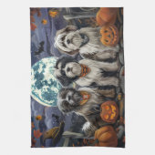 Tibetaanse Terriër Halloween Spooky Theedoek (Verticaal)