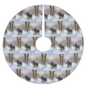 Tibetaanse terriër liet het sneeuwen Kerstmis Kerstboom Rok (Voorkant)