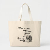 Tibetaanse Terrier moderne kunst schattige hondenr Grote Tote Bag (Voorkant)