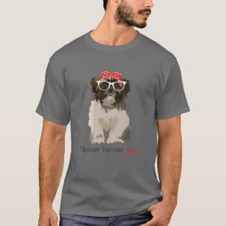 Tibetaanse Terrier Moeder Retro Moederdag Gift Ide T-shirt