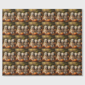 Tibetaanse Terriër Puppy Herfst Delight Pompoen Cadeaupapier (Vlak)