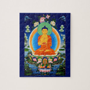 Tibetaanse Thangka Prabhutaratna Boeddha Legpuzzel