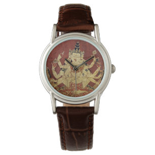 Tibetaanse Thangka van Guhyasamaja Akshobhyavajra Horloge