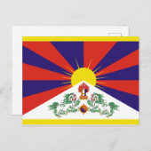 Tibetaanse vlag briefkaart (Voorkant / Achterkant)