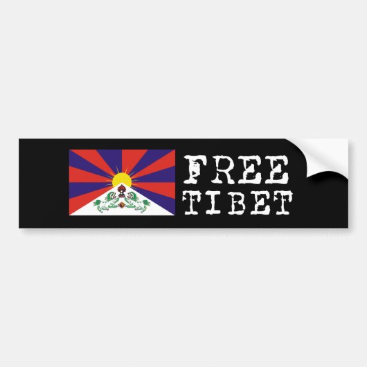 Tibetaanse vlag Bumpersticker (Voorkant)