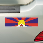 Tibetaanse vlag bumpersticker (Op auto)