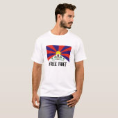 Tibetaanse vlag, GRATIS T-shirt met T-shirt (Voorkant volledig)