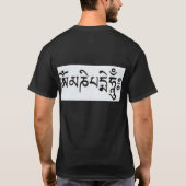 Tibetaanse vlag + om mani t-shirt (Achterkant)