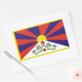 Tibetaanse vlag rechthoekige sticker (Envelop)