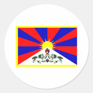 Tibetaanse vlag ronde sticker
