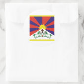 Tibetaanse vlag ronde sticker (Tas)