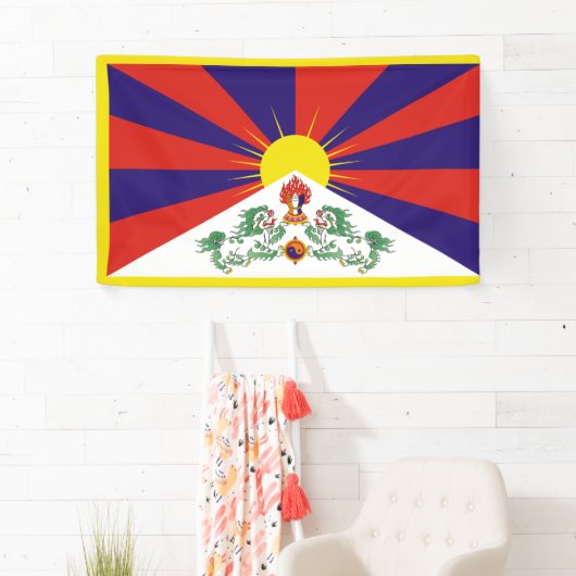 Tibetaanse vlag spandoek (Insitu)