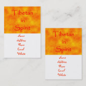 Tibétain en carte de visite d'esprit (Devant / Derrière)