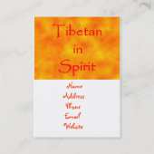 Tibétain en carte de visite d'esprit (Dos)