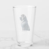 Tibétain Mastiff assis en verre (2) (Dos)