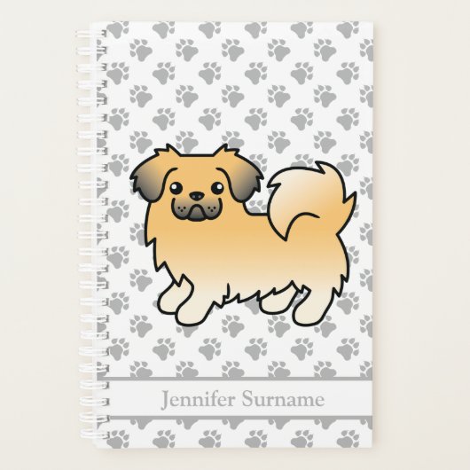 Tibétain Spaniel Fawn Sable Chien de Dessin Animé (Devant)